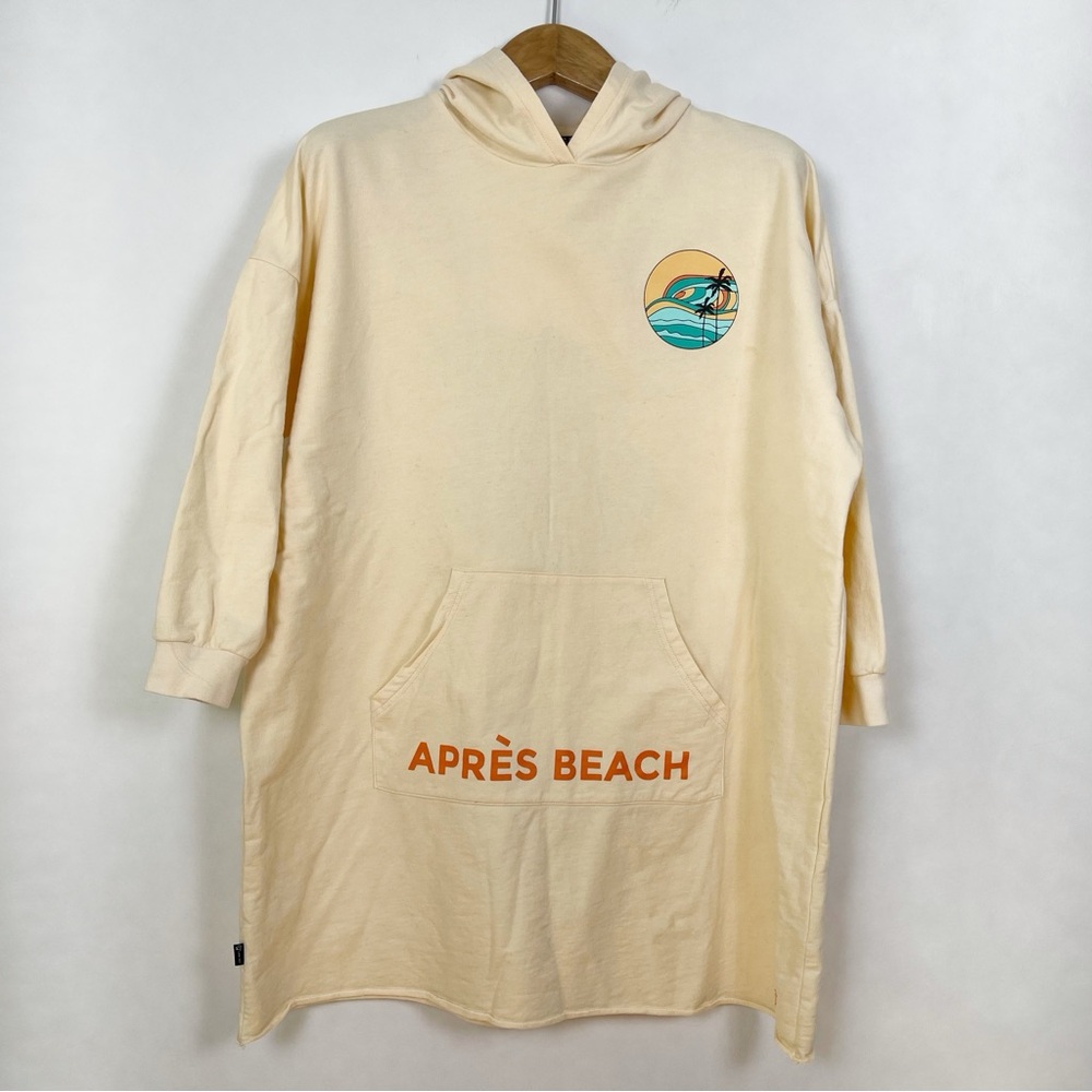 Birdz Women’s Peach Cream Cotton Hooded Beach Cover-Up Size Small Beach‎ Travel